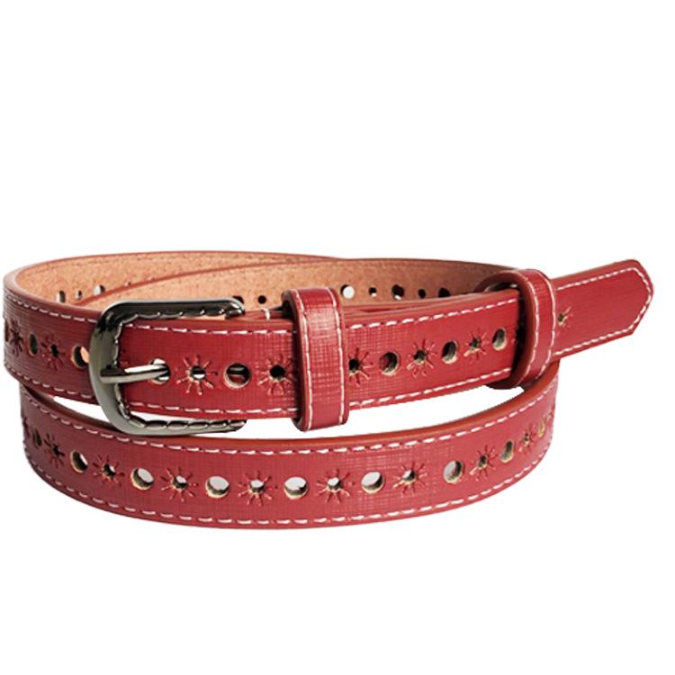 WTEMPO Belt Women's Faux Leather Buckle Skinny Belt Thin Waistband Sashes