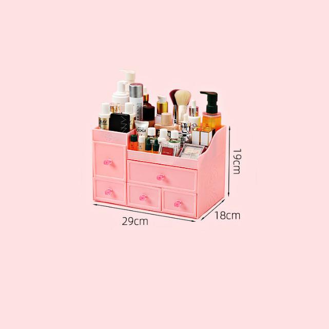 Desktop Cosmetic Storage Box Plastic Storage Rack Drawer Makeup Box Transparent Finishing Box Dressing Table Rack