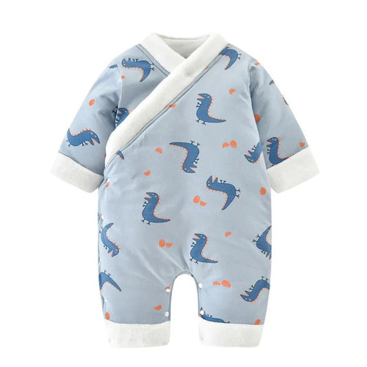 Newborn Clothes Winter Newborn Thickened Suit Baby One-piece Clothes Autumn Clothes Autumn and Winter Baby Clothes