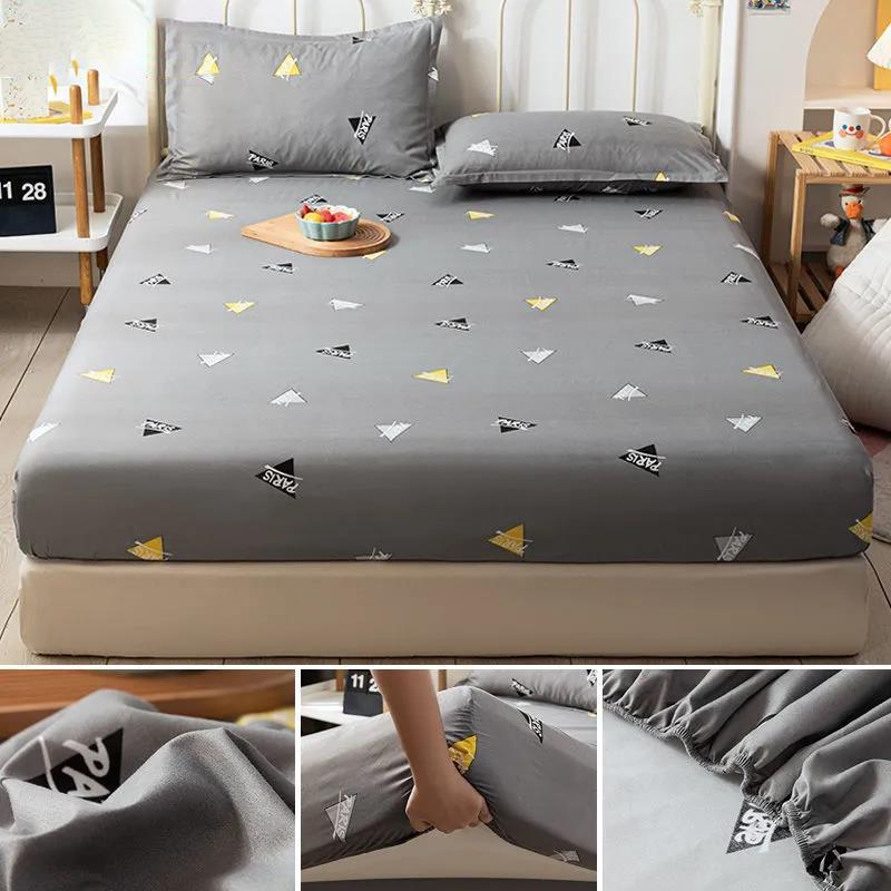 Four Seasons Fitted Single-piece Bed Cover Non-slip Fixed Bed Cover Simmons Mattress Dust Protective Cover