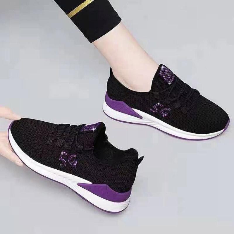Women's Breathable Mesh Casual Sneakers Lightweight Running Shoes Comfortable Air Cushion Sports Shoes