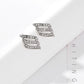 Elegant Angel's Wing Zircon Stud Earrings Classic Rhombus Alloy Stud Earrings for Women Girl Jewelry