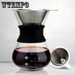 Drip Coffee Maker 400ml High Borosilicate Glass Pour-over Manual High Temperature Resistant