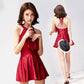Swimsuit Female One-piece Cover Belly Slim Cute Sexy Small Breasts Gathered Conservative Large Size Swimsuit Beach Dress