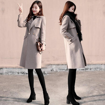 Woolen Coat Women Winter Clothes Women Winter Jacket Women Christmas Wear Plus Size Ladies Outwear