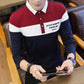 Spring Men's Long-sleeved Polo T-shirt Stitching Color Lapel Shirt Youth Trend Bottoming Shirt Men's Collar Top