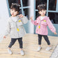 Autumn Girls Windbreaker Coat Baby Kids Cartoon Print Hooded Outwear Baby Kids Coats Jacket Clothing