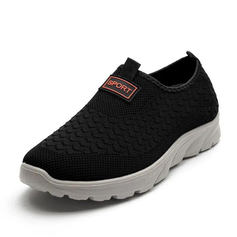 Soft-soled Shoes for The Elderly Men's Walking Shoes Casual Shoes for The Elderly Lightweight Breathable Non-slip Dad Canvas Shoes Mesh Shoes