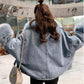 Detachable Plus Velvet Thick Denim Jacket Women Loose and Wild Korean Style To Overcome Tide Ins
