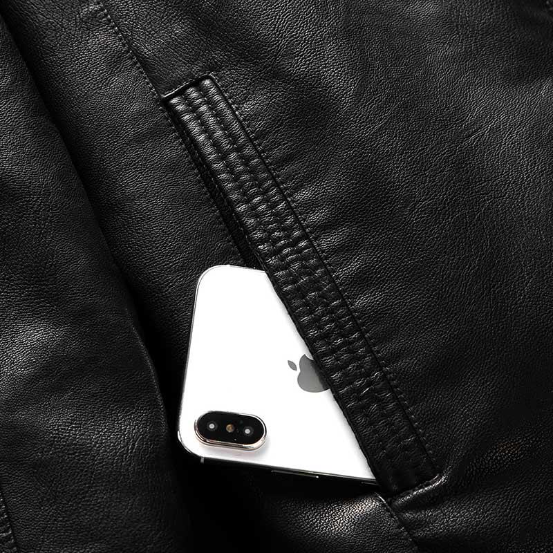 Motorcycle Leather Jacket Men Men's Leather Jackets Jaqueta De Couro Masculina Mens Leather Coats