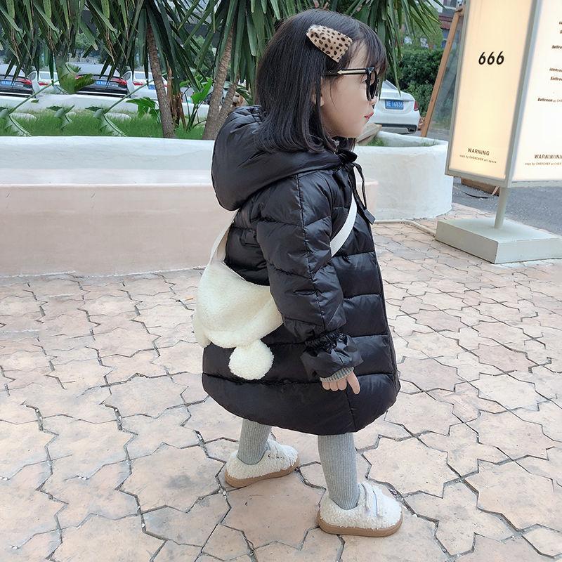 Girls' Cotton Clothes Cute Autumn and Winter Thickening Mid-length Children's Jackets Winter Clothes Foreign Style Cotton Clothes Children's Clothes