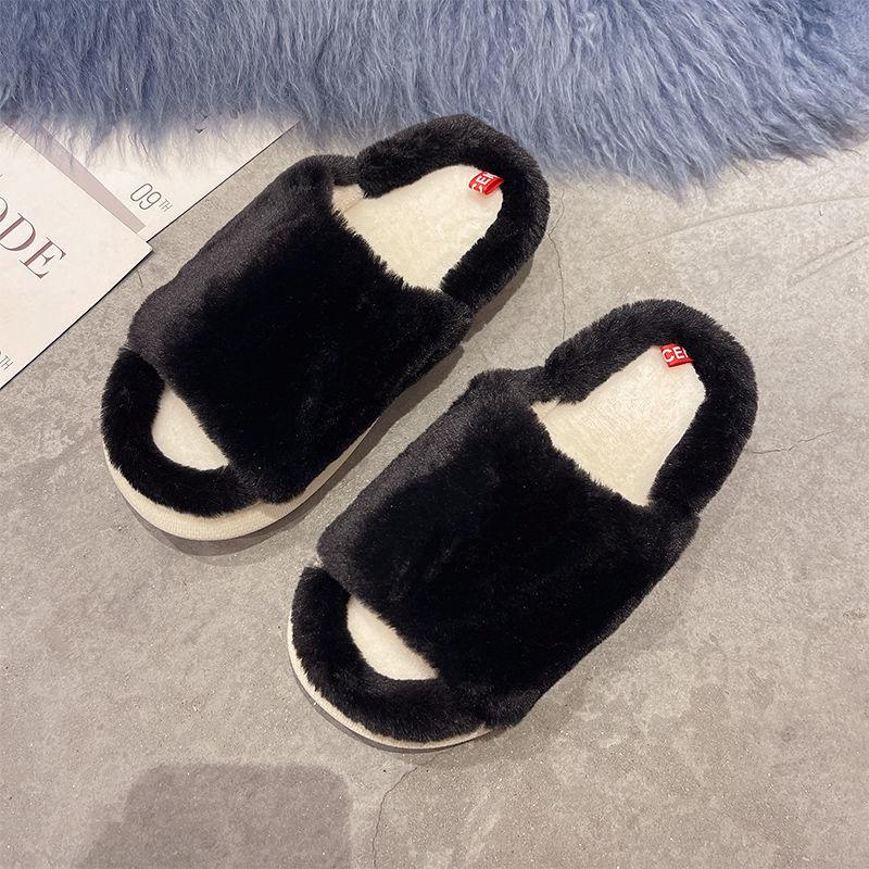 The Trend of Autumn and Winter Men's and Women's Cotton Slippers Warm and Durable Flat Shoes Fashion Casual