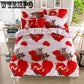 Bedding soft household items set four-piece 3D printing quilt cover comfortable bedroom
