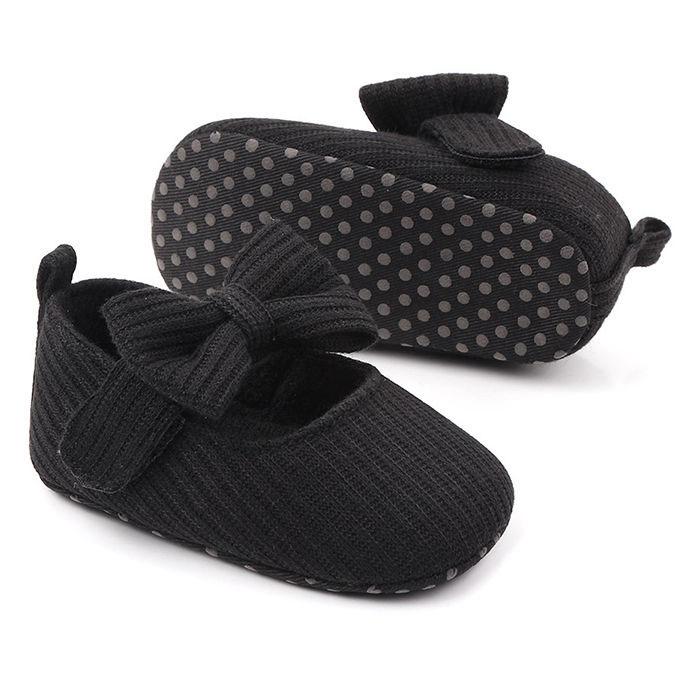 Baby Shoes Spring Cute Baby Girl Anti-Slip Casual Walking Solid Color Shoes Bow Decoration Sneakers Soft Soled Baby Prewalker
