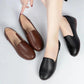Solid Color Soft Leather Shoes Women's Scoop Shoes Flat Comfortable All-match Long Standing Not Tired Work Shoes Ladies Casual Leather Shoes