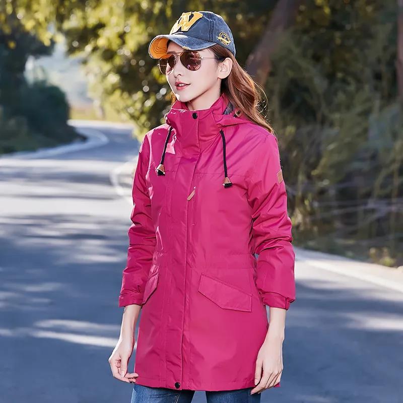 Men's Outdoor Sportswear Windproof Mountaineering Wear Thick Hooded Removable Two-piece Jacket Fleece Soft Shell Oversized Cycling Jersey