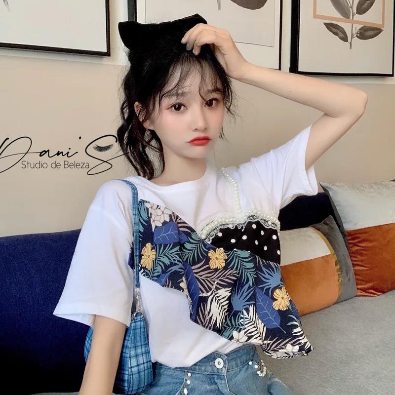 Women's Summer Loose Round Neck Printed Short Sleeve T-shirt