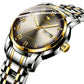 Mechanical Watches Skeleton Automatic Watches for Men Silver Stainless Steel Wrist Watch