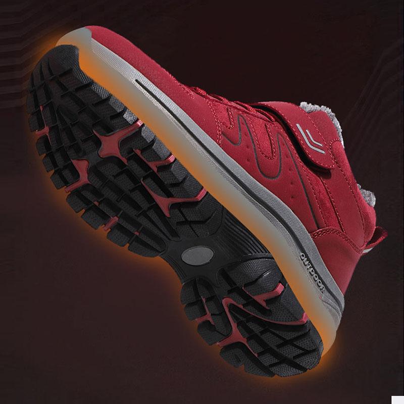 Walking Shoes Winter Cotton Shoes Plus Velvet Warm Leather Surface Waterproof and Ski-proof High-top Snow Boots Male