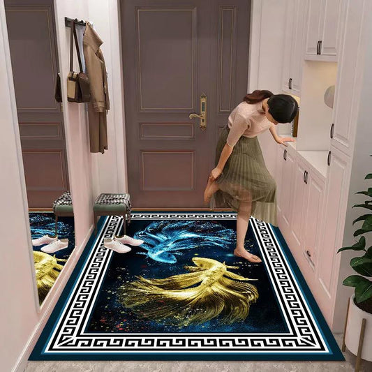 Entering Pad Easily Cleaning Entry Mat Geometric Pattern Pedal Door Hall Carpet Kitchen Floor Mats Pad 100 * 120/80 * 150cm Light Luxury