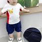 Cartoon Children's Summer Cute Set Pullover Top Short Sleeve T-shirt Shorts Boys Girls Two Piece Suit