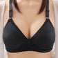 Fashion Large Size Front Buckle Breathable No Steel Ring Gathering Bra Soft and Comfortable Middle-aged and Elderly Women's Breast Underwear Bra