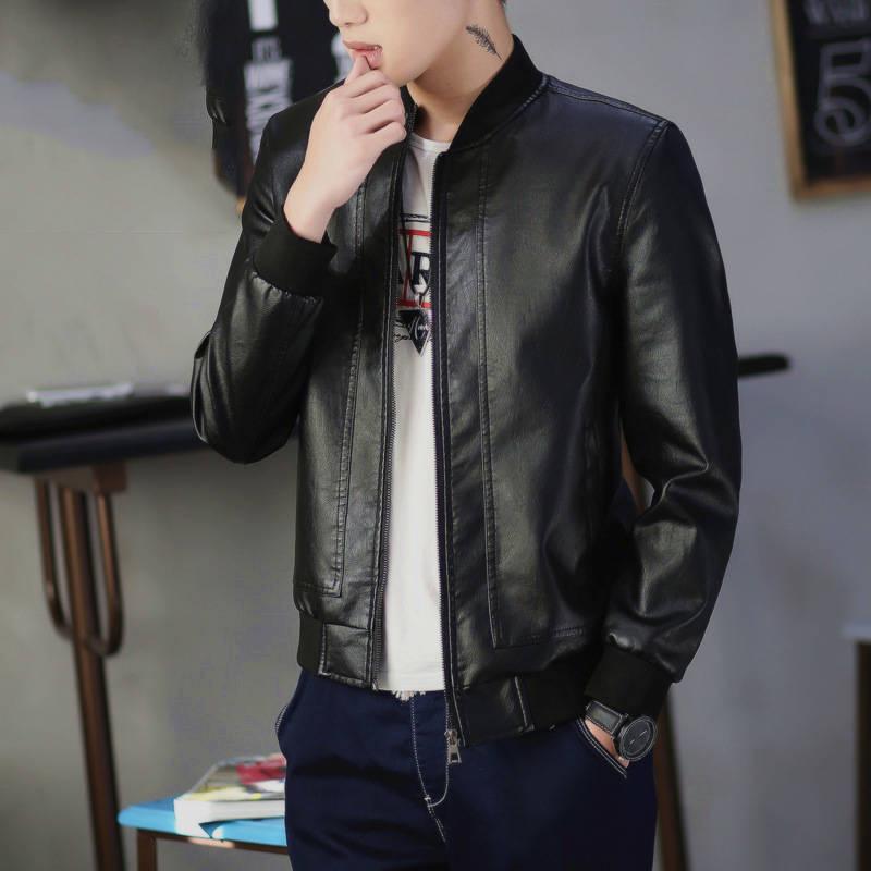 Men Autumn Jacket Casual Biker Leather Jackets Coat Men Fashion Bomber Motorcycle Jacket Coats