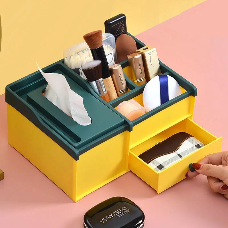Multifunctional Paper Box Home Living Room Desktop Storage Box Bathroom Tissue Box Bedroom Office Paper Box