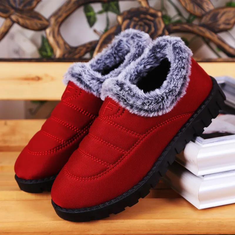 Cotton Shoes Women Winter Warm Plus Velvet Thick Non-slip Cotton Shoes Snow Boots Mother Cloth Shoes