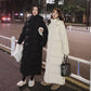 Winter Hooded Stand-collar Down Jacket Super Long Padded Jacket Women Knee-to-ankle Padded Jacket Plus Size Black Padded Padded Jacket