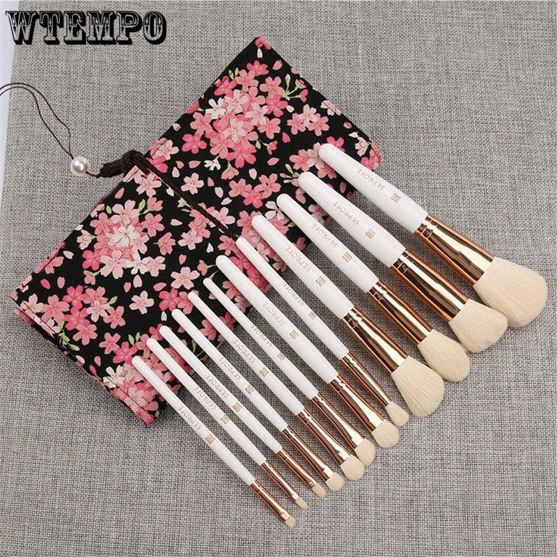 12Pcs Marble Makeup Brushing Suit Eye Brush Eyelash Brush Makeup Tools Maquiagem Profissional