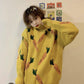Pofulove Turtleneck Color-matching Sweater Autumn Winter Female Loose Carrot Patter Sweater