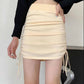 High Waist Drawstring All-match Casual Bag Hip Skirt Net Red Was Thin Short Skirt Pure Wind Skirt