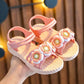 Kids Sandals Girls Summer Sandals Soft Sole Casual Sandals Anti-slip Beach Flowers Flat Open Toe Sandals