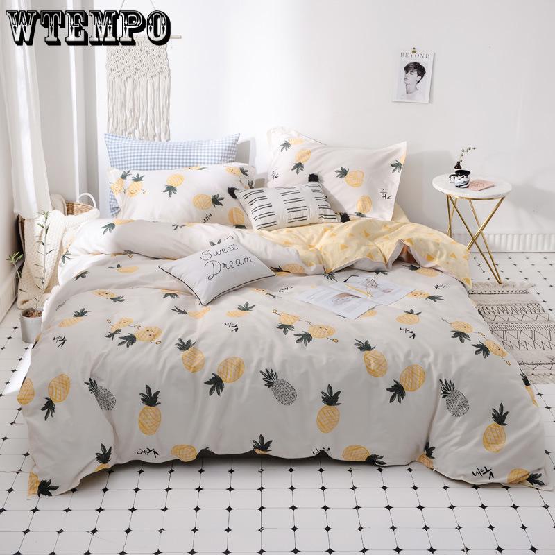 4pcs Cotton Bed Cover Bedding Sheet Sets Wedding Bed Sets