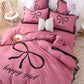 Princess Wind Bed Skirt Four-piece Lace Washed and Sanded Bedspread Sheet Quilt Cover Household Bedding