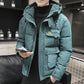 Winter Men's Tooling Cotton-padded Jacket Korean Version of The Trendy Brand Winter Loose Plus Size Padded Jacket Thick Hooded Padded Jacket