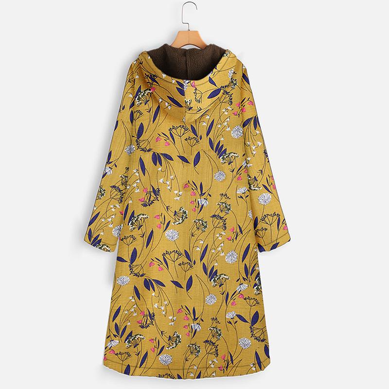 Women Winter Jacket Printed Thick Warm Hooded Parkas Coat Printed Long Casual Plus Size Jacket and Coat 2021 Winter New Lady Warm Coats