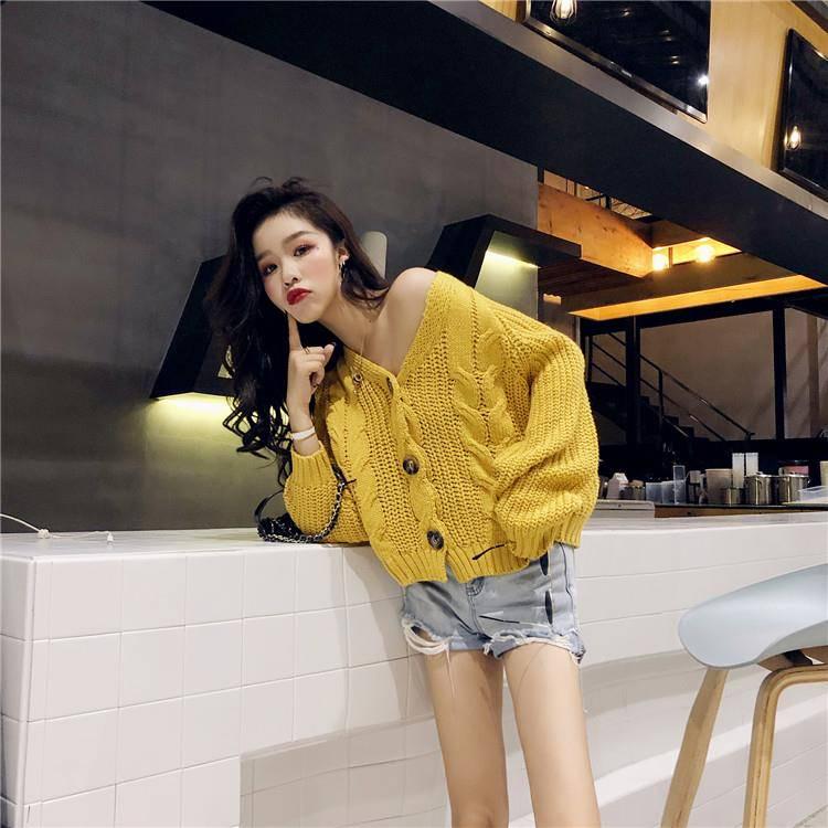 Spring Female Knit Cardigan Sweater Coat Short Female A Little Shawl Knitted Jacket sexy Female