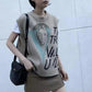 Retro Knitted Casual Vest Women's College Style Loose Waistcoat Outer Wear Autumn and Winter Sleeveless Sweater Avatar Character Top