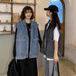Solid Color Women's Denim Vest Sleeveless Spring and Summer Loose Casual Coat Big Pocket