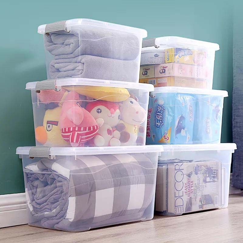 Home Transparent Storage Box Plastic Food Storage Box Baby Toy Clothes Storage Box