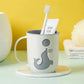 2 Sets of Couples Brushing Cups Unisex Cute Mouthwash Cup Tooth Cylinder Cup Household Simple Wash Cup Toothbrush Cup