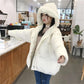 Female Student Winter Clothes Ins Bread Jacket Korean Style Loose BF Short Thick Hooded Cotton Jacket