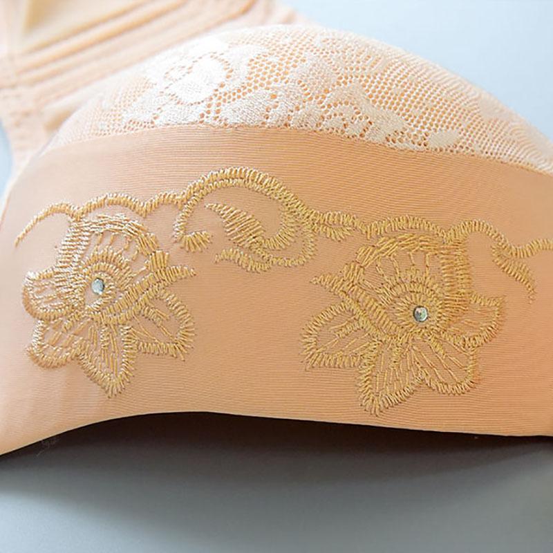 Rims Gather Sexy Comfortable Breathable Bra Ladies Small Chest Jacquard Bra Thin Underwear