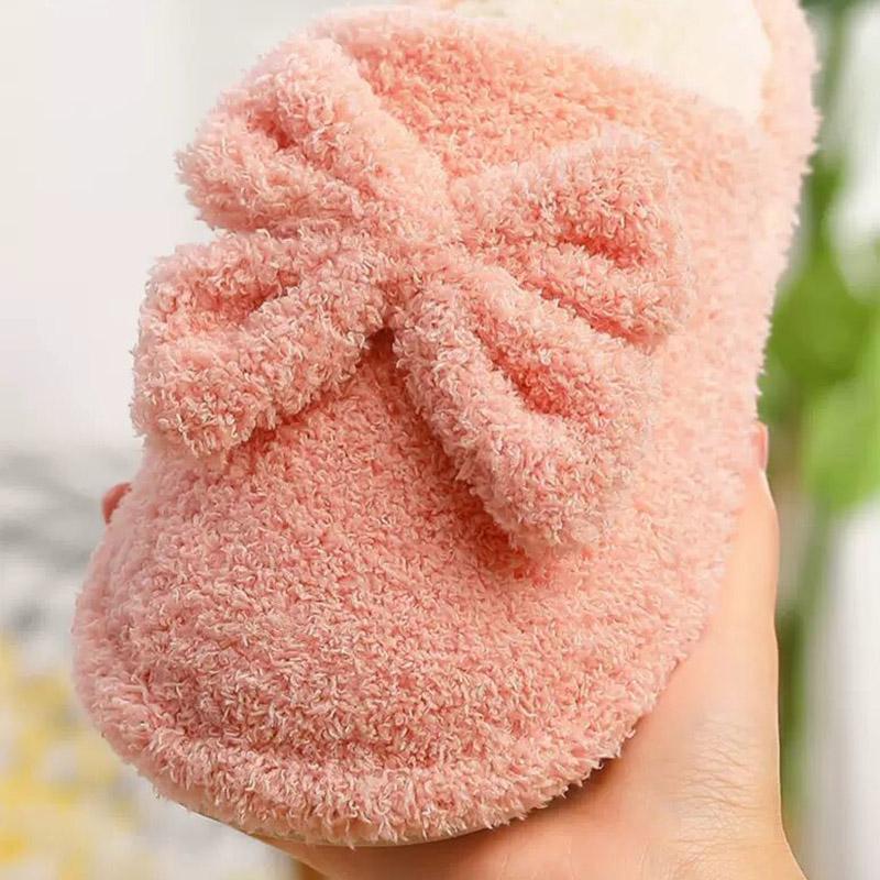 Cotton Slippers Men and Women Autumn and Winter Indoor Couple Cute Slippers Warm Wool Slippers
