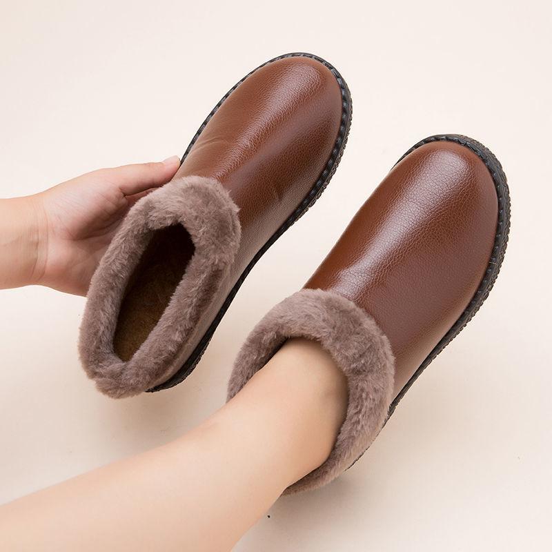 Winter Women's Cotton Shoes Non-slip Wear-resistant Waterproof Cold and Warm Cotton Shoes Plus Velvet Padded Shoes