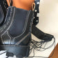 Women Boots Platform Chunky Shoes Black Pink Leather Chelsea Boots Ankle Booties Fashion Goth Punk Boots Woman Shoes