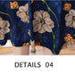 XL-XXXXXL Plus Size Summer Mid-length Printed Floral Ruffle Over-the-knee Dress V-Neck Short Sleeve A-line Skirt