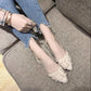 Flat Shallow Shallow Shoes Women Low-heeled Tassel Pointed Toe Shoes Low-heeled Ladies Casual Shoes Work Professional Shoes